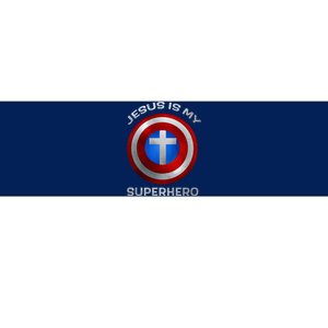 Jesus Is My Superhero Faith Shield Bumper Sticker