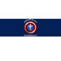 Jesus Is My Superhero Faith Shield Bumper Sticker