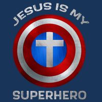 Jesus Is My Superhero Faith Shield Mesh Reversible Basketball Jersey Tank