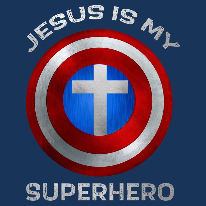 Jesus Is My Superhero Faith Shield Mesh Reversible Basketball Jersey Tank