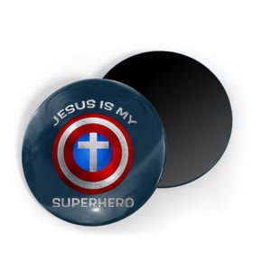 Jesus Is My Superhero Faith Shield Magnet