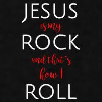 Jesus Is My Rock And Thats How I Roll. Ladies PosiCharge Tri-Blend Wicking Tank