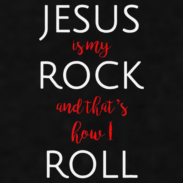 Jesus Is My Rock And Thats How I Roll. Ladies PosiCharge Tri-Blend Wicking Tank