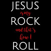 Jesus Is My Rock And Thats How I Roll. Flexfit Unipanel Trucker Cap