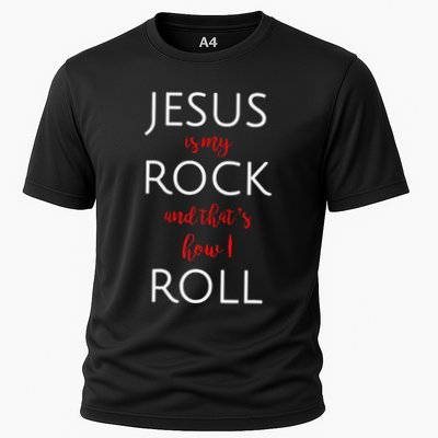 Jesus Is My Rock And Thats How I Roll. Performance Shirt