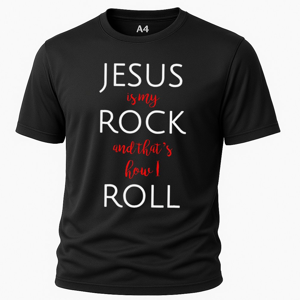 Jesus Is My Rock And Thats How I Roll. Performance Shirt