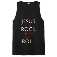 Jesus Is My Rock And Thats How I Roll. PosiCharge Competitor Tank