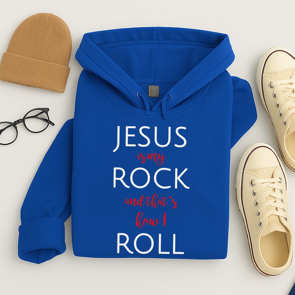 Jesus Is My Rock And Thats How I Roll. Hoodie
