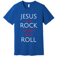 Jesus Is My Rock And Thats How I Roll. Premium T-Shirt