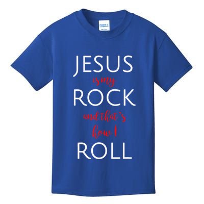 Jesus Is My Rock And Thats How I Roll. Kids T-Shirt