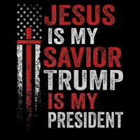 Jesus Is My Savior Trump Is My President American Flag Toddler T-Shirt