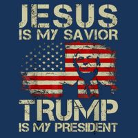 Jesus Is My Savior Trump Is My President Trump 2024 Usa Flag Poster