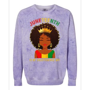 Juneteenth Is My Independence Day Black Wo Freedom Colorblast Crewneck Sweatshirt