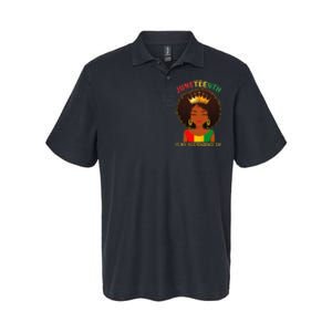 Juneteenth Is My Independence Day Black Wo Freedom Softstyle Adult Sport Polo