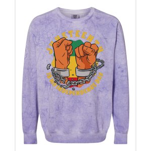 Juneteenth Is My Independence Day Black Pride Colorblast Crewneck Sweatshirt