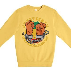 Juneteenth Is My Independence Day Black Pride Premium Crewneck Sweatshirt