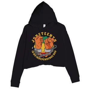 Juneteenth Is My Independence Day Black Pride Crop Fleece Hoodie