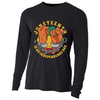 Juneteenth Is My Independence Day Black Pride Cooling Performance Long Sleeve Crew
