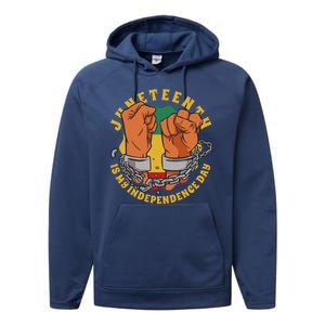 Juneteenth Is My Independence Day Black Pride Performance Fleece Hoodie