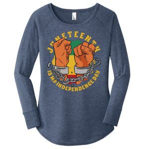 Juneteenth Is My Independence Day Black Pride Women's Perfect Tri Tunic Long Sleeve Shirt