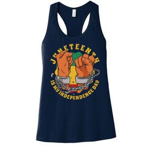 Juneteenth Is My Independence Day Black Pride Women's Racerback Tank