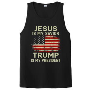 Jesus Is My Savior Trump Is My President PosiCharge Competitor Tank