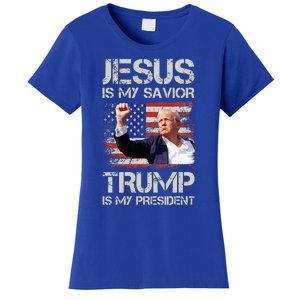 Jesus Is My Savior Trump Is My President Women's T-Shirt