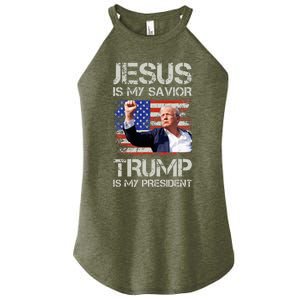 Jesus Is My Savior Trump Is My President Women's Perfect Tri Rocker Tank