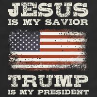 Jesus Is My Savior Trump Is My President Cool Comfort Performance Bucket Hat