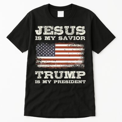 Jesus Is My Savior Trump Is My President Tall T-Shirt