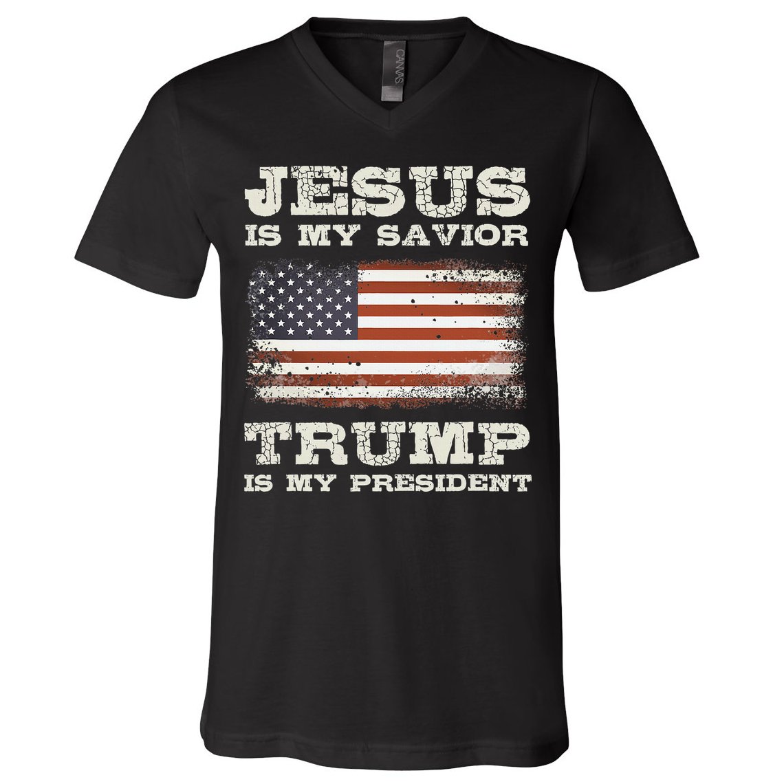Jesus Is My Savior Trump Is My President V-Neck T-Shirt