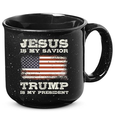 Jesus Is My Savior Trump Is My President 15oz Campfire Ceramic Mug