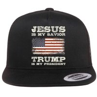 Jesus Is My Savior Trump Is My President Flatbill Hat