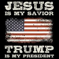 Jesus Is My Savior Trump Is My President Flatbill Hat