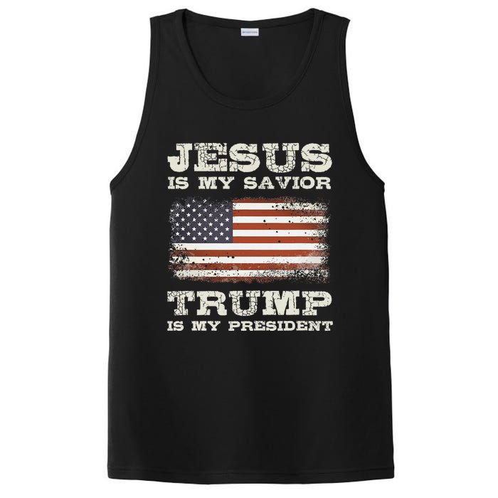 Jesus Is My Savior Trump Is My President PosiCharge Competitor Tank