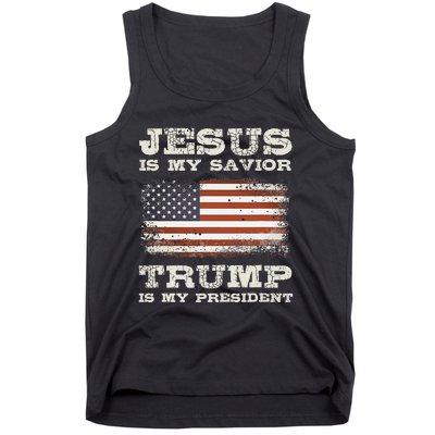 Jesus Is My Savior Trump Is My President Tank Top