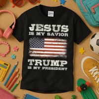 Jesus Is My Savior Trump Is My President Kids T-Shirt