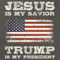 Jesus Is My Savior Trump Is My President Cotton Canvas Backpack