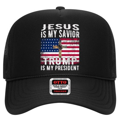 Jesus Is My Savior Trump Is My President American Flag Hat