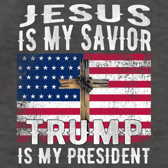 Jesus Is My Savior Trump Is My President American Flag Vector Backpack