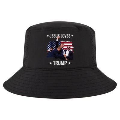 Jesus Is My Savior Trump Is My President Cool Comfort Performance Bucket Hat