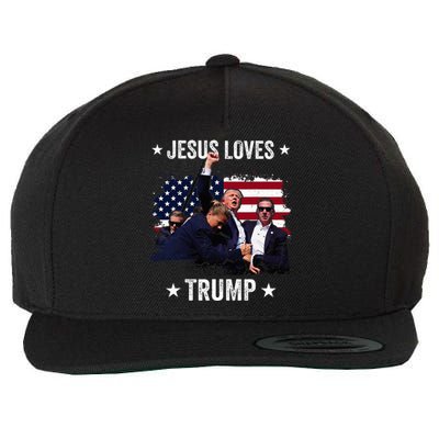 Jesus Is My Savior Trump Is My President Wool Snapback Cap