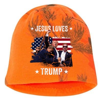 Jesus Is My Savior Trump Is My President Kati - Camo Knit Beanie