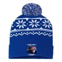 Jesus Is My Savior Trump Is My President USA-Made Snowflake Beanie