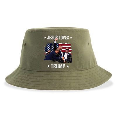 Jesus Is My Savior Trump Is My President Sustainable Bucket Hat