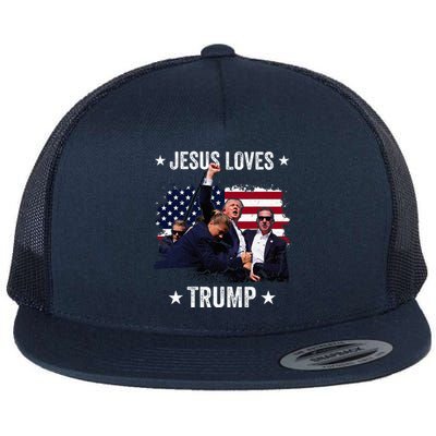 Jesus Is My Savior Trump Is My President Flat Bill Trucker Hat