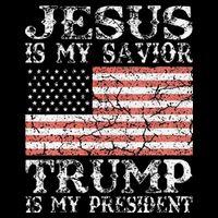 Jesus Is My Savior Trump Is My President 2020 Flat Bill Trucker Hat