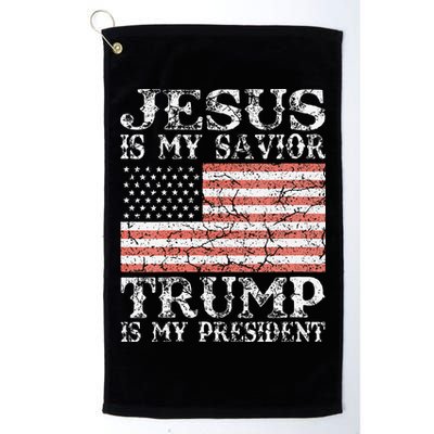 Jesus Is My Savior Trump Is My President 2020 Golf Towel