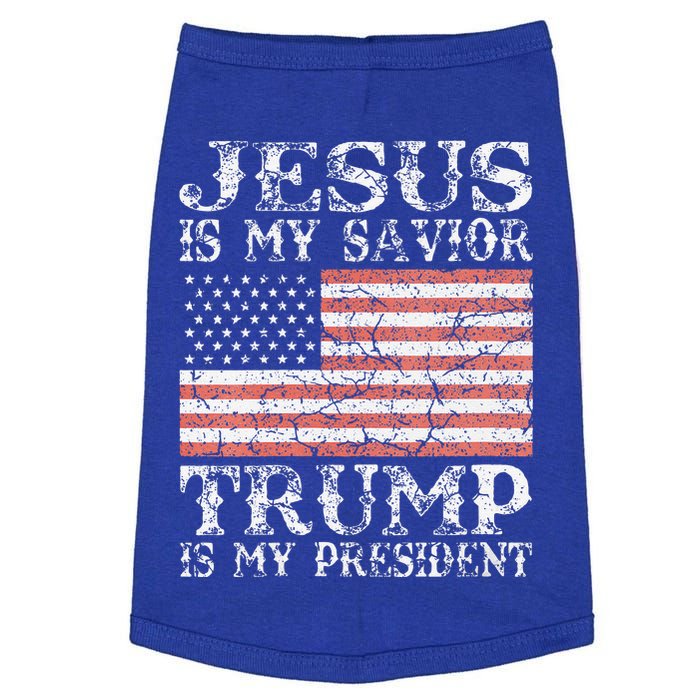 Jesus Is My Savior Trump Is My President 2020 Doggie Tank