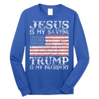 Jesus Is My Savior Trump Is My President 2020 Long Sleeve Shirt
